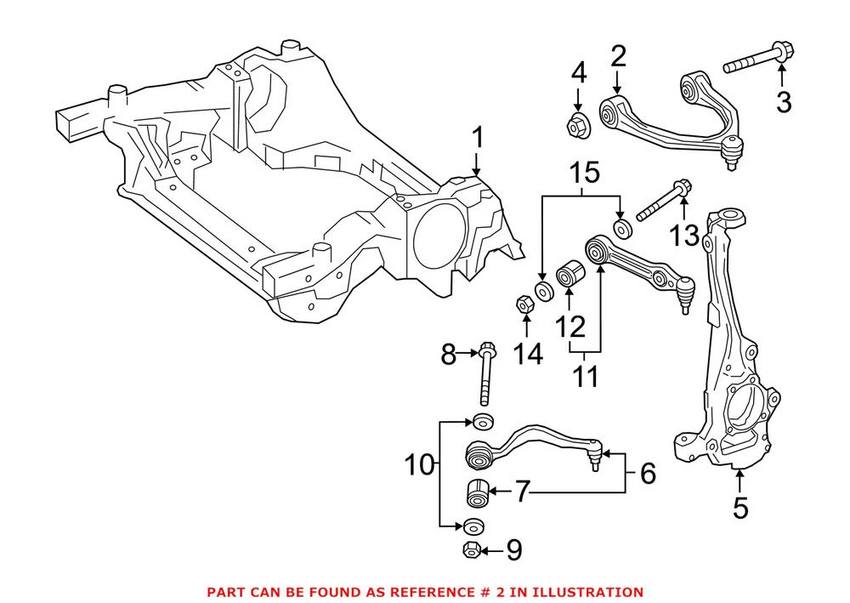 Mercedes Suspension Control Arm - Front Driver Left Upper 2053303303